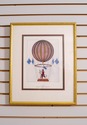 F71082: Set of 4 Framed & Matted Hot Air Balloon P