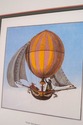 F71082: Set of 4 Framed & Matted Hot Air Balloon P