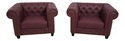 62519EC: Pair Modern Design Tufted Chesterfield Cl