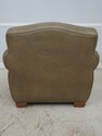 F66514: Green Leather Club Chair