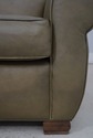 F66514: Green Leather Club Chair