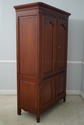 23613: Carved Mahogany French Style 4 Door Armoire