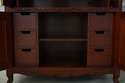 23613: Carved Mahogany French Style 4 Door Armoire