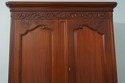 23613: Carved Mahogany French Style 4 Door Armoire