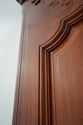 23613: Carved Mahogany French Style 4 Door Armoire