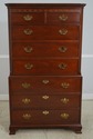 66178: BAKER Chippendale Mahogany Tall Chest Of Dr