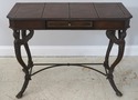 LF71087: Leather Top Metal Base 1 Drawer Console T