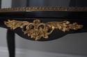 F71165: Vintage Louis XV Style Brass & Ebony Marbl