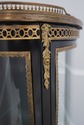 F71165: Vintage Louis XV Style Brass & Ebony Marbl