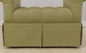 58028EC: Custom Upholstered Green Tufted Rolled Ar