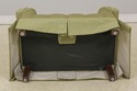 58028EC: Custom Upholstered Green Tufted Rolled Ar