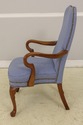 58019EC: FAIRFIELD Blue Print Upholstered Open Arm