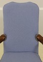 58019EC: FAIRFIELD Blue Print Upholstered Open Arm