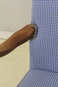 58019EC: FAIRFIELD Blue Print Upholstered Open Arm