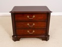 70892: HENDERDON Three Drawer Mahogany Nightstand 