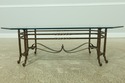 54596EC: Glass Top Iron Base Designer Coffee Table