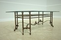 54596EC: Glass Top Iron Base Designer Coffee Table