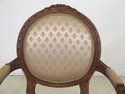 46946EC: Pair French Louis XV Upholstered Open Arm