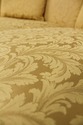 L58928EC: KINDEL Gold Damask Upholstered Crescent 