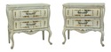 F51280EC: Pair Venetian Paint Decorated Nightstand