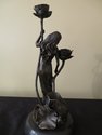 LF46870EC: SIGNATURE STATUARY Bronze Nymphs Candle