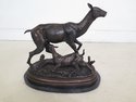 LF46850EC: SIGNATURE STATUARY Bronze Deer w. Foe S