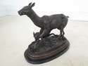 LF46850EC: SIGNATURE STATUARY Bronze Deer w. Foe S