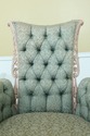 51278EC: Pair Vintage French Highly Carved Tufted 