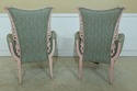 51278EC: Pair Vintage French Highly Carved Tufted 