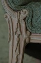 51278EC: Pair Vintage French Highly Carved Tufted 