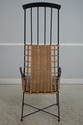 67257: Modern Design Iron & Wicker Porset High Bac
