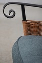 67257: Modern Design Iron & Wicker Porset High Bac