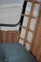 67257: Modern Design Iron & Wicker Porset High Bac