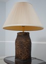 F38695: Large Rattan Decorator Table Lamp w. Shade