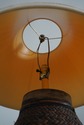 F38695: Large Rattan Decorator Table Lamp w. Shade