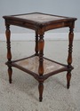 L67214: THEODORE ALEXANDER 2 Tier Mahogany Marble 