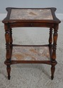 L67214: THEODORE ALEXANDER 2 Tier Mahogany Marble 