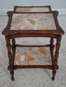 L67214: THEODORE ALEXANDER 2 Tier Mahogany Marble 