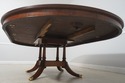 L71108: Vintage Round Mahogany Inlaid Dining Table