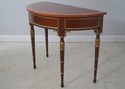 L72012: KINDEL Louis XVI Style Mahogany Demilune C