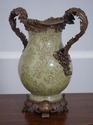 L63244EC: Chinese Bronze Mounted Crackle Porcelain