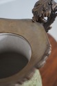 L63244EC: Chinese Bronze Mounted Crackle Porcelain