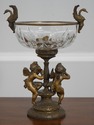 LF63204EC: Victorian Era Bronze Cherub Base Crysta