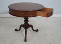 63211EC: CENTURY Round Drum Style Lamp Table w. Bu