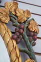 63156EC: Italian Wood Carved Grape Vine Decorative