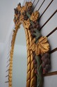 63156EC: Italian Wood Carved Grape Vine Decorative