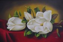 F64997: MAGNOLIA FLOWERS Still Life Artist Signed 