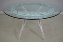 F62390EC: Vintage Iron Dining Room Table & 4 Chair