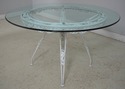 F62390EC: Vintage Iron Dining Room Table & 4 Chair