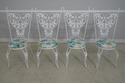 F62390EC: Vintage Iron Dining Room Table & 4 Chair